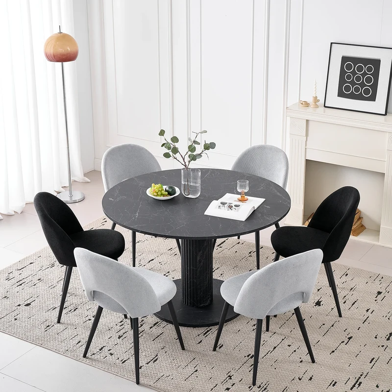 Table de salle à manger Fanny — bois massif, design contemporain, ronde