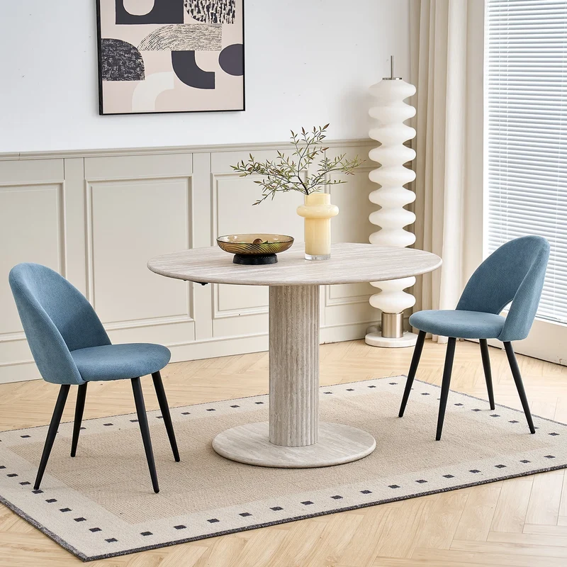 Table de salle à manger Fanny — bois massif, design contemporain, ronde