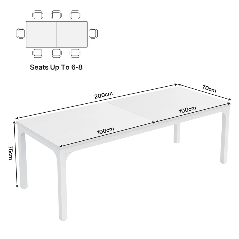 Table de salle à manger Émilie — bois, style industriel, rectangulaire