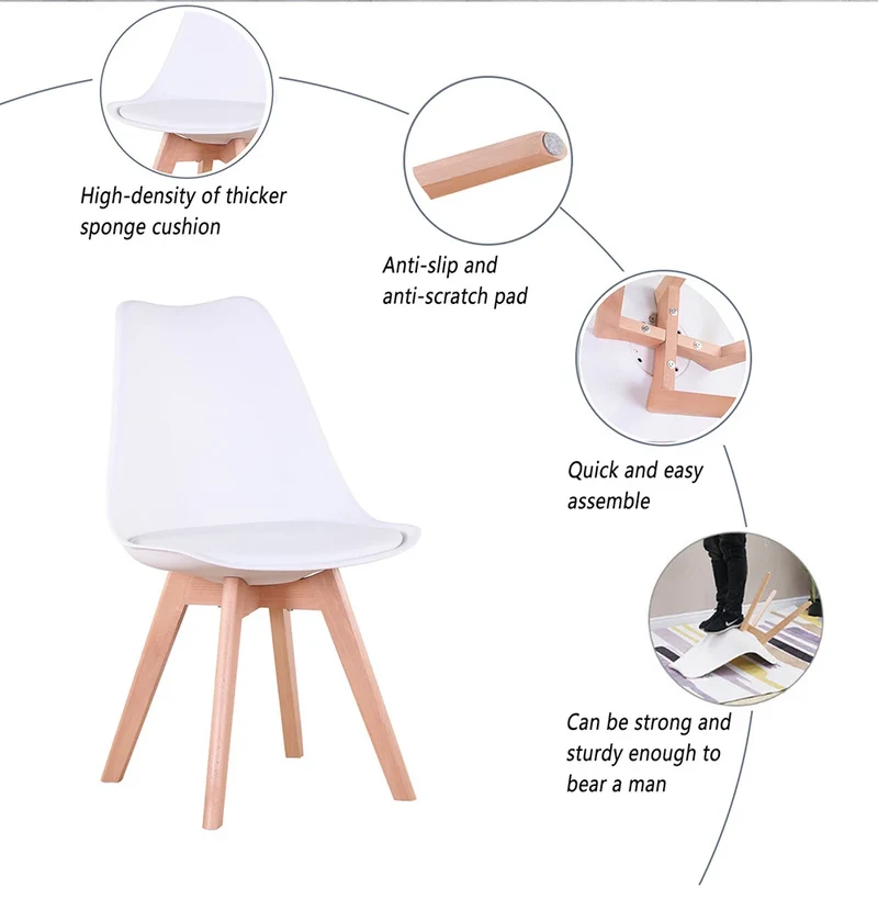 Table basse Éléna — finition noir, ronde, lot de 6