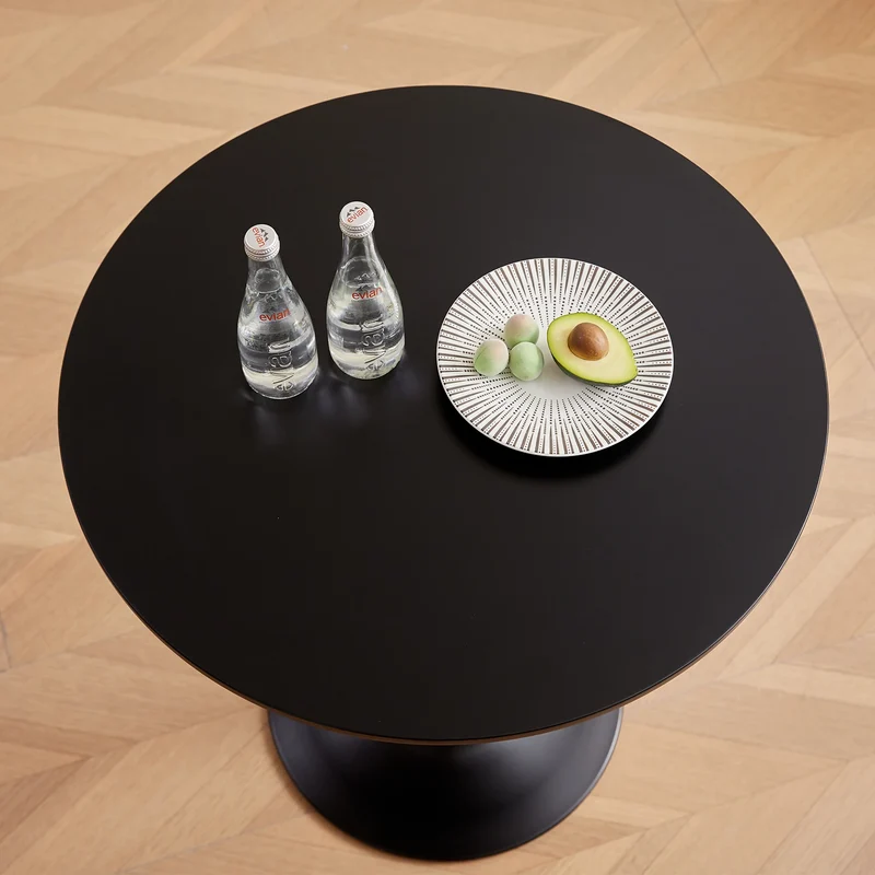 Table de salle à manger Claude — finition blanche, design contemporain, ronde