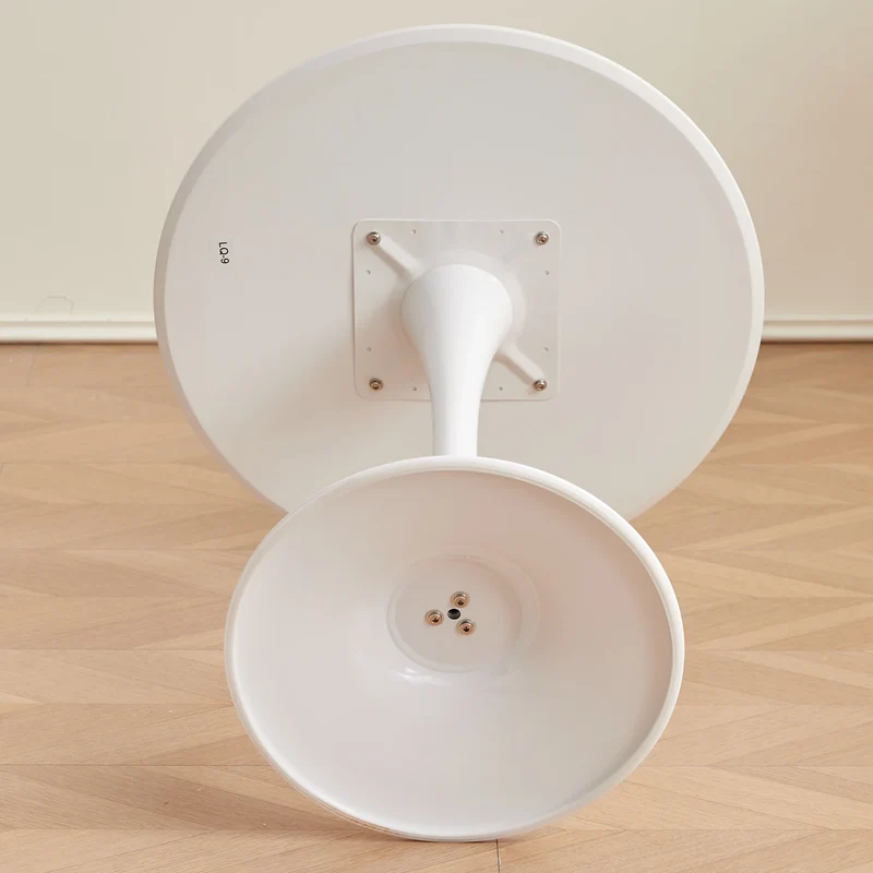 Table de salle à manger Claude — finition blanche, design contemporain, ronde