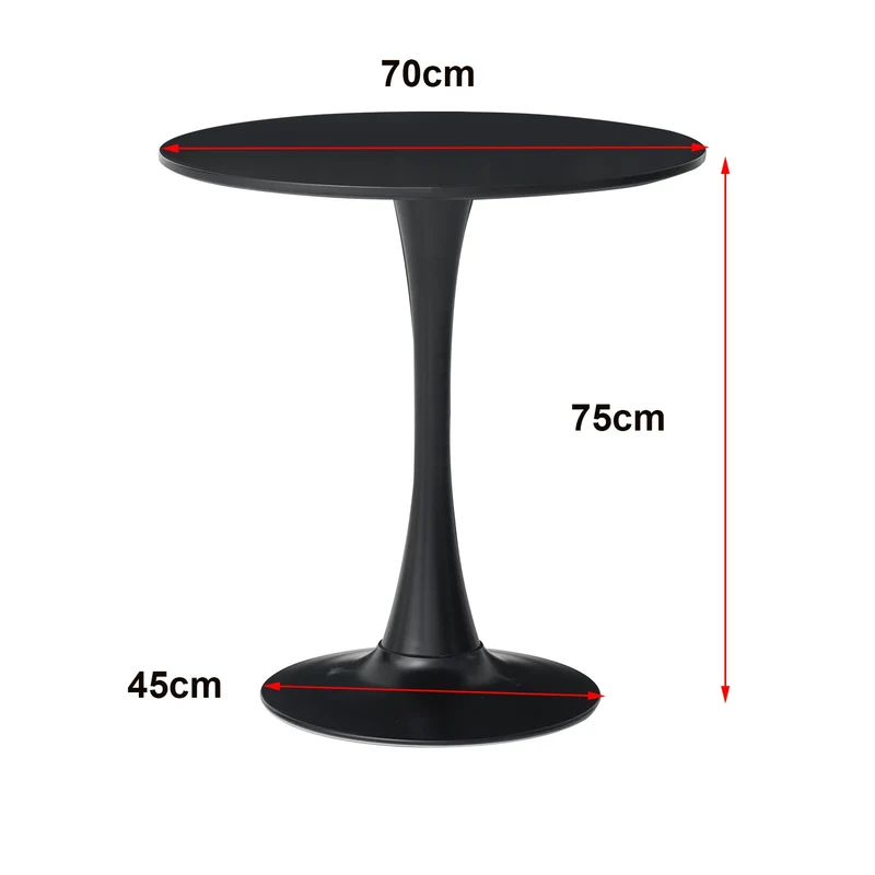 Table de salle à manger Claude — finition blanche, design contemporain, ronde