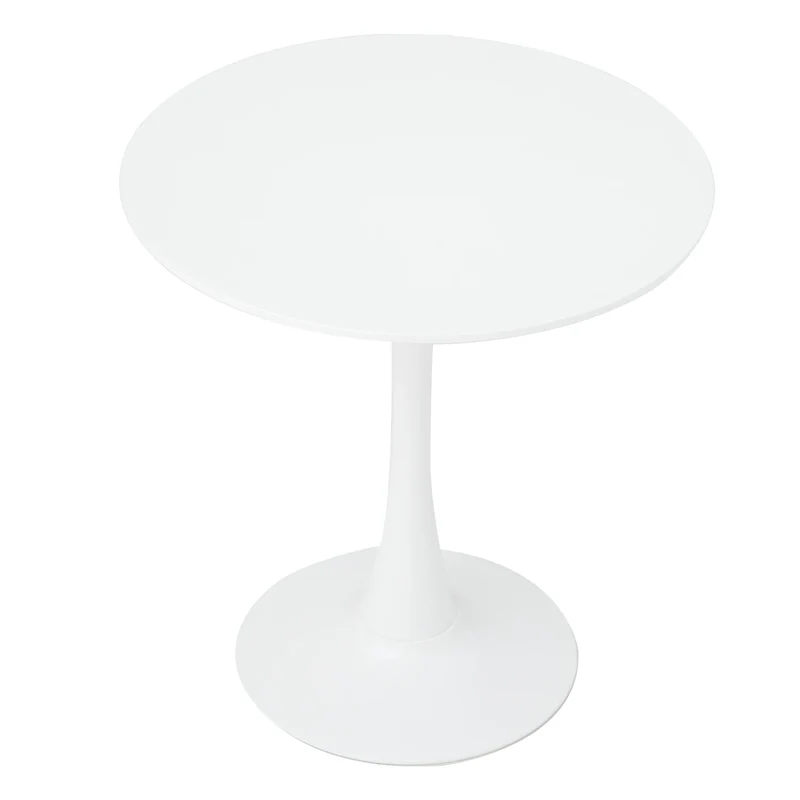 Table de salle à manger Claude — finition blanche, design contemporain, ronde