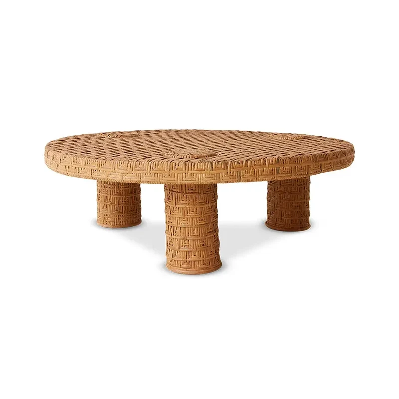 Table basse en rotin