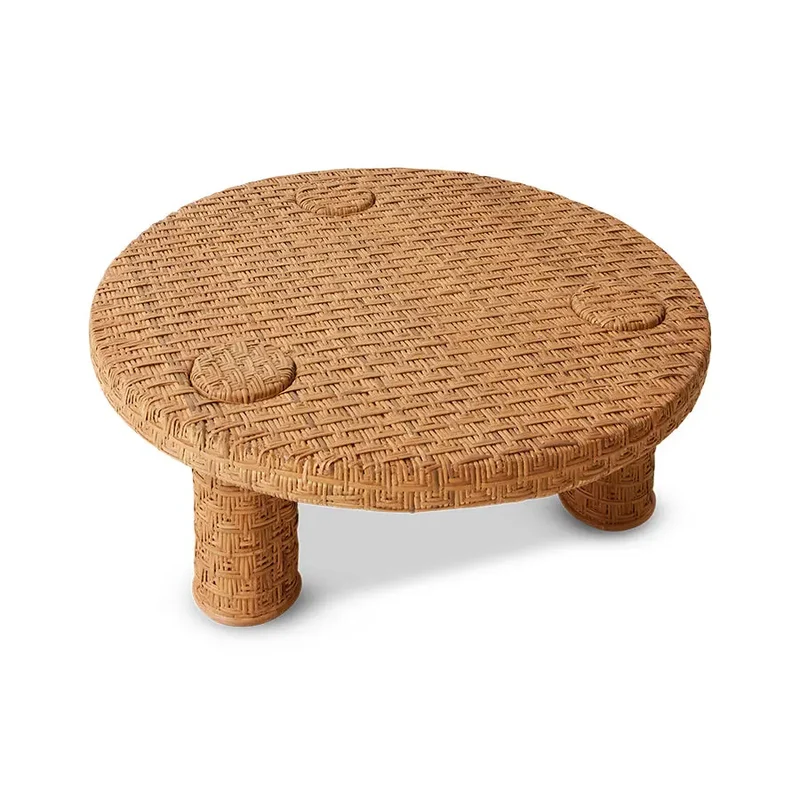 Table basse en rotin