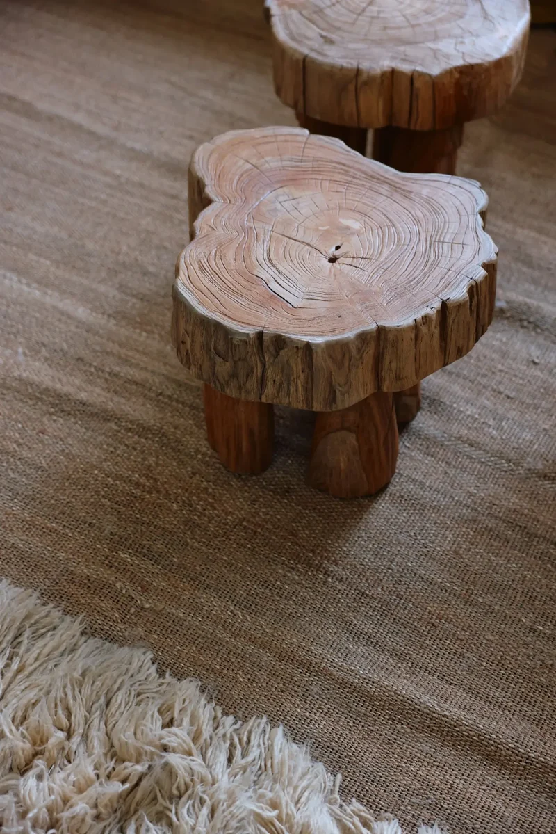 Tabouret en bois Log