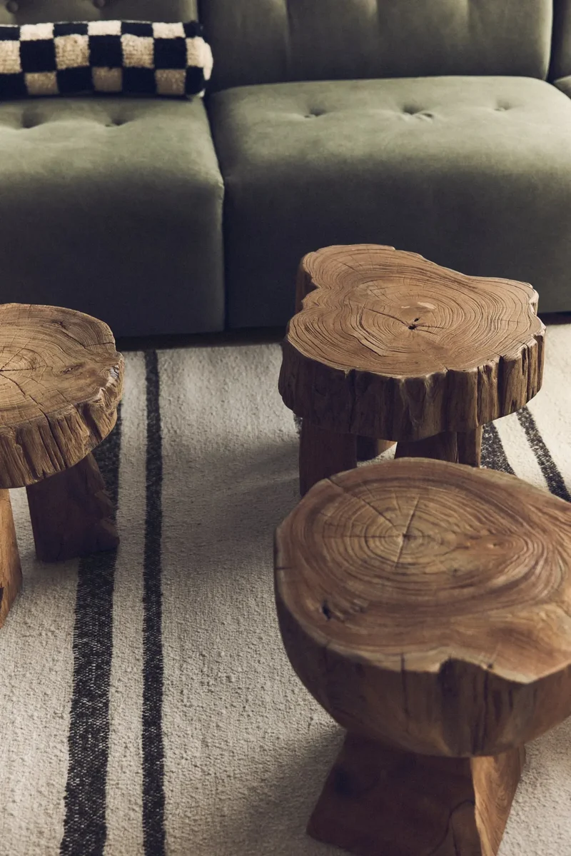 Tabouret en bois Log
