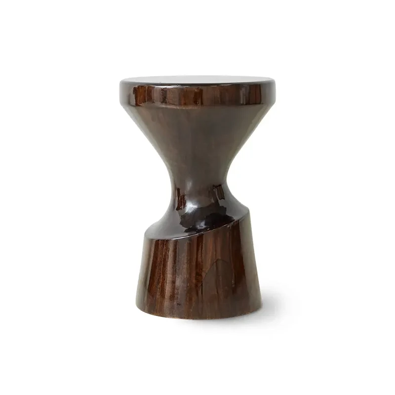 tabouret en bois burgundy