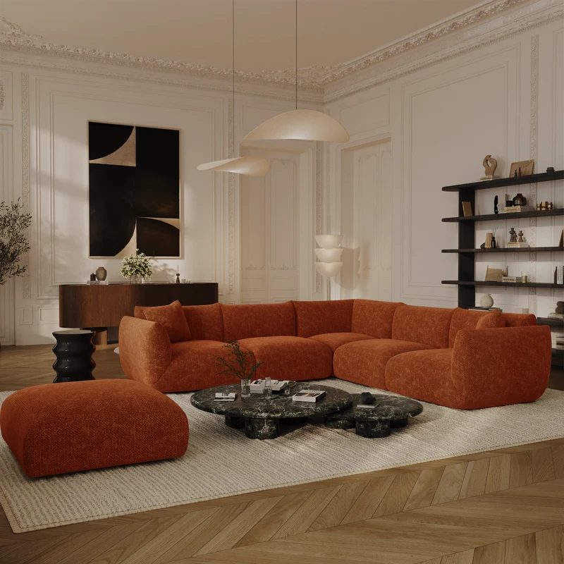 Pouf NOOMA velours chenillé