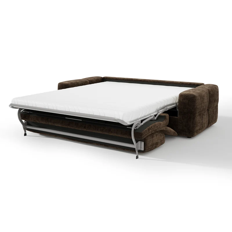 Canapé 3 places convertible SAGA velours texturé