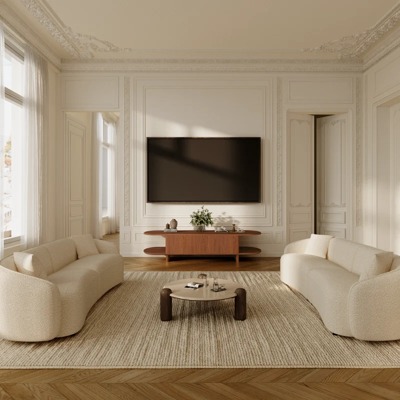 Meuble TV BOIA Noyer 180cm