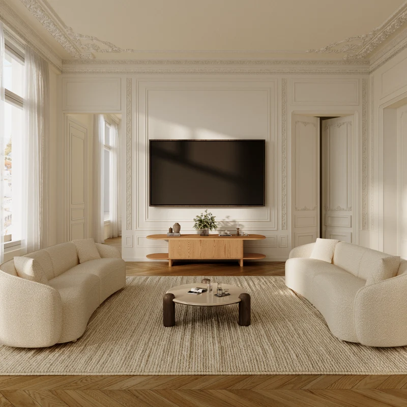 Meuble TV BOIA Noyer 180cm