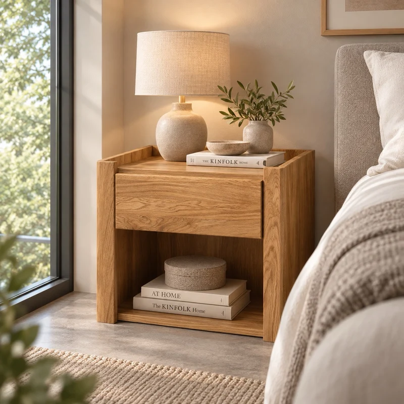 Table de chevet en bois massif LISBOA 79 | LoftStory