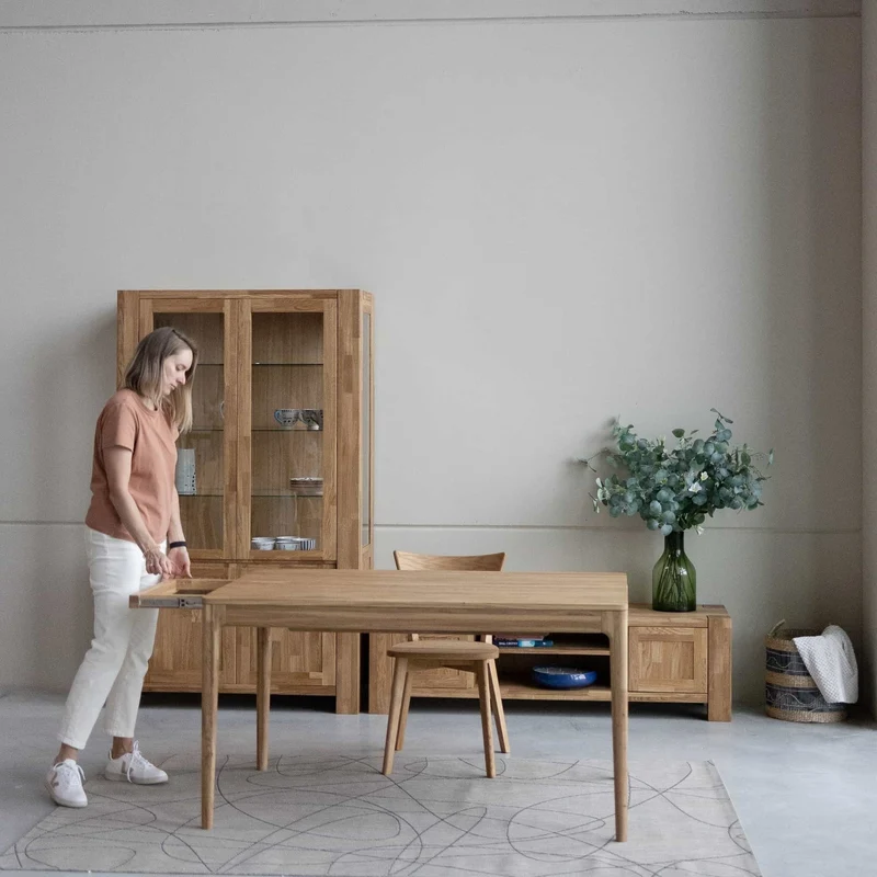 Table à manger extensible en chêne massif BERGAMO | NordicStory