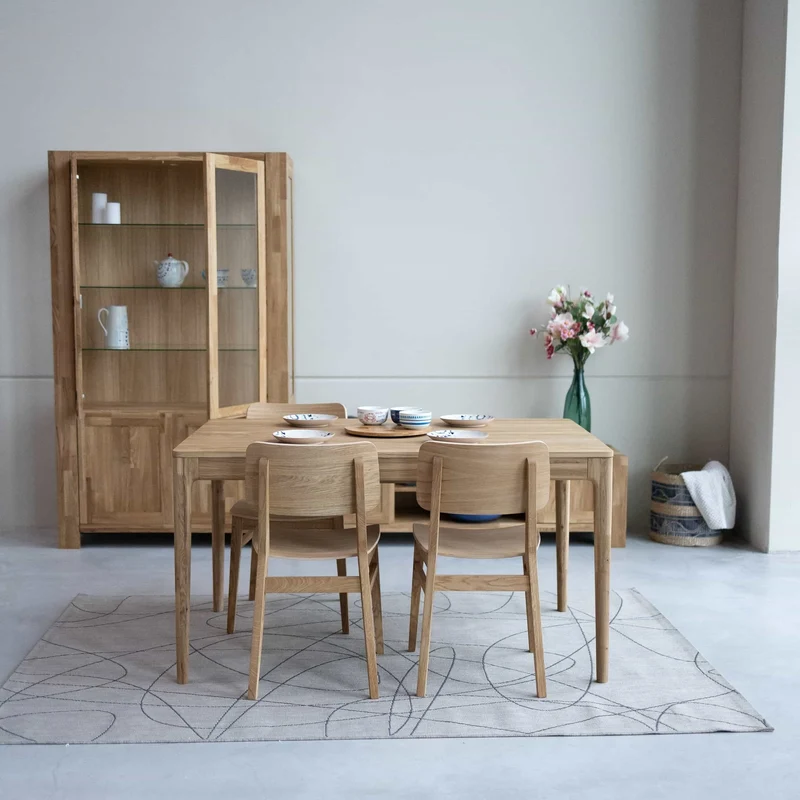 Table à manger extensible en chêne massif BERGAMO | NordicStory