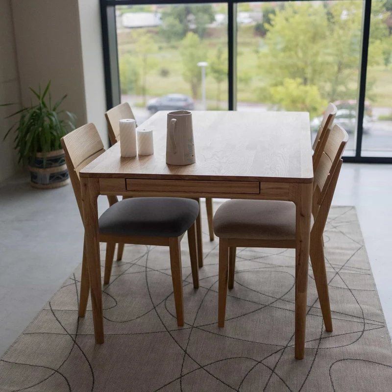 Table à manger extensible en chêne massif BERGAMO | NordicStory