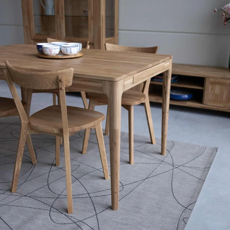 Table à manger extensible en chêne massif BERGAMO | NordicStory