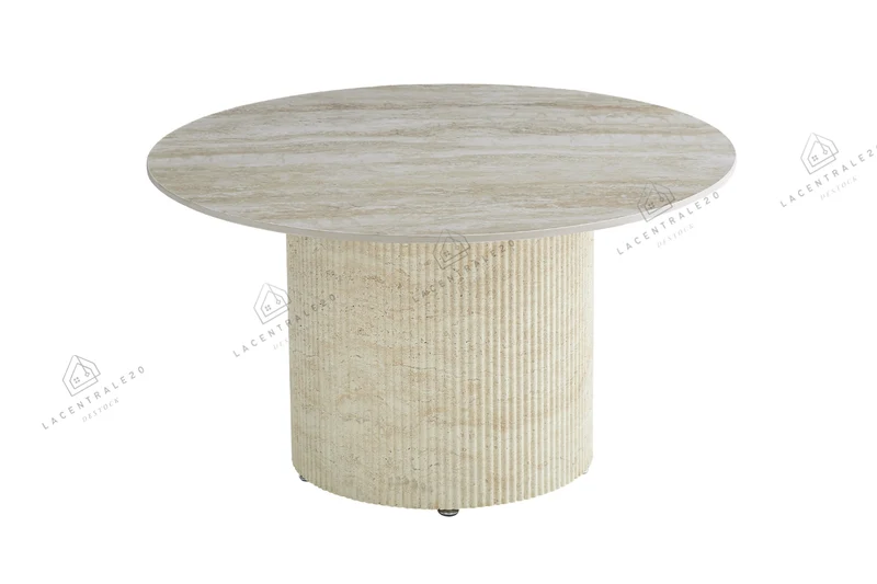 Table basse - Effet Travertin - Famous