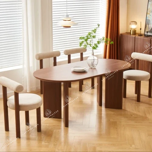 Table à manger - Effet Noyer - Veny