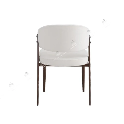 Chaise salle à manger beige – pied métal effet noyer – Lot de 2/4/6/8 – Lamia