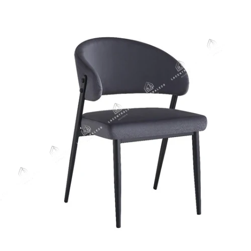 Chaise salle à manger gris – pied métal noir – Lots de 2/4/6/8 – Lamia