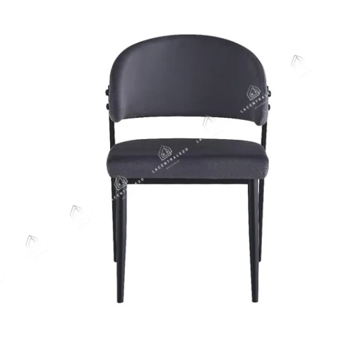 Chaise salle à manger gris – pied métal noir – Lots de 2/4/6/8 – Lamia