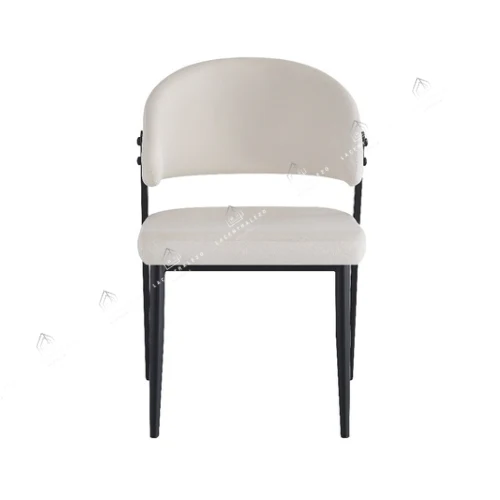 Chaise salle à manger beige – pied métal noir – Lots de 2/4/6/8 – Lamia