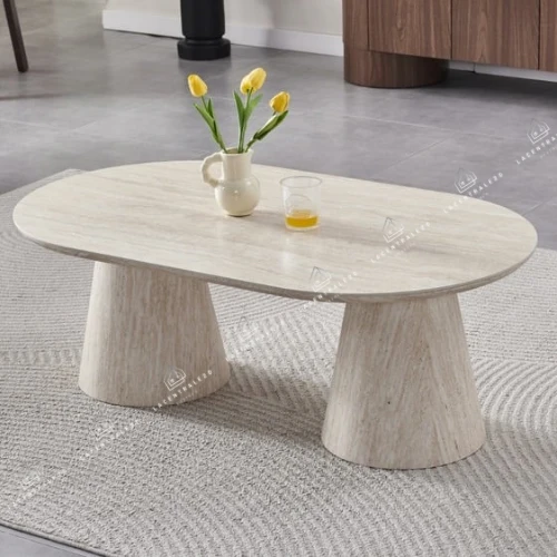 Table basse - céramique effet Travertin - Iconic