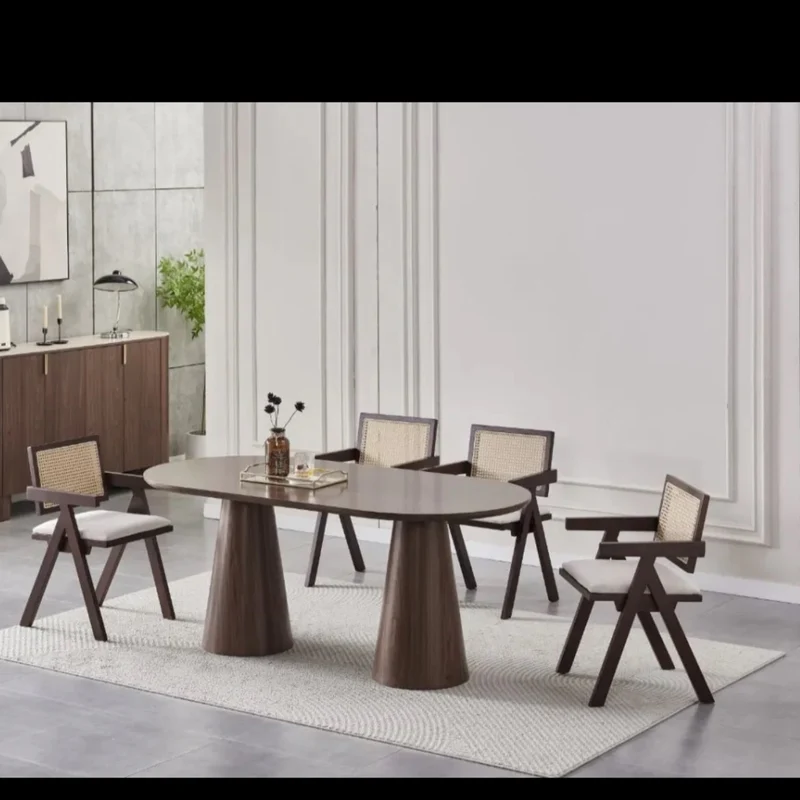 Table à manger - Effet Noyer - Iconic