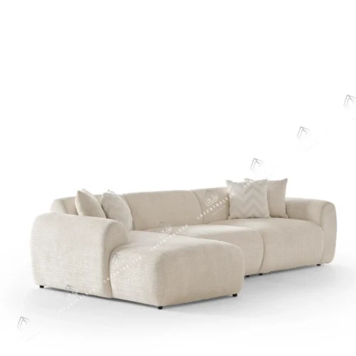Canapé d'angle - Tissu Marbella beige - Cloud