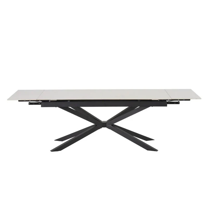 Table à manger - extensible - travertin blanc - Tania