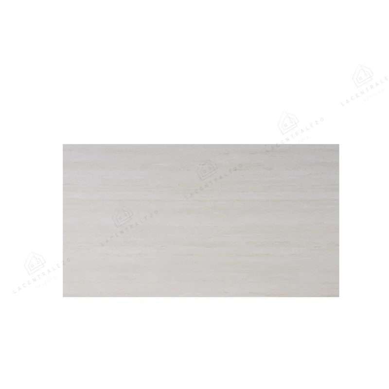 Table à manger - Extensible - céramique travertin Blanc - Nana