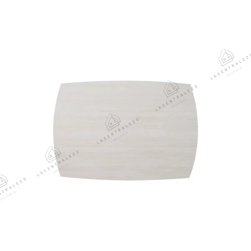 Table à manger - Extensible - Céramique Travertin Blanc - Nysa