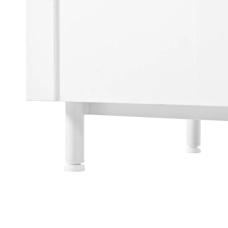 Meuble TV blanc à motif arc avec 4 portes et 2 tiroirs MODERNCREDENZASET