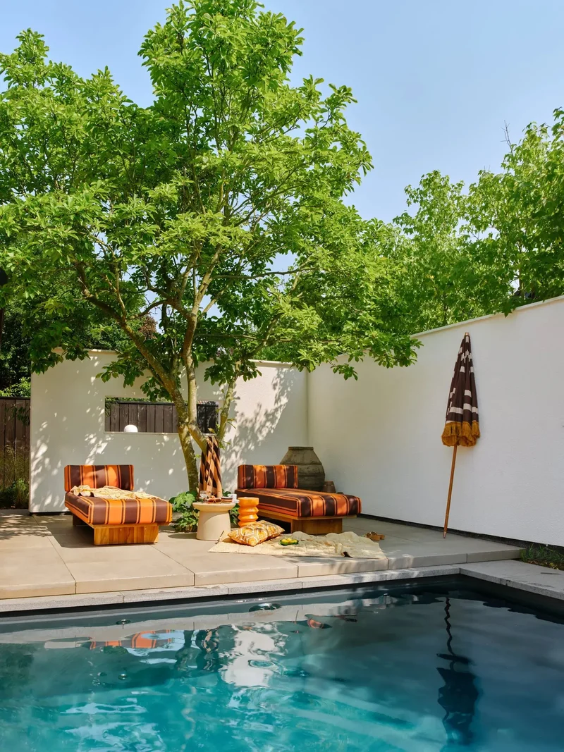 Pouf Outdoor en Teck