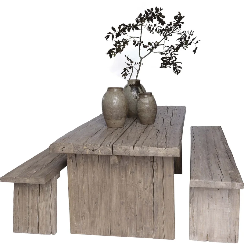 Table de repas grecque en orme ancien