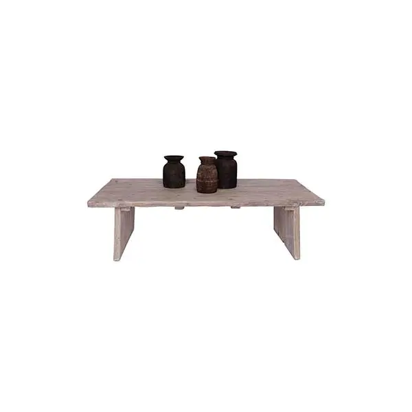 Table basse Grecque en orme ancien