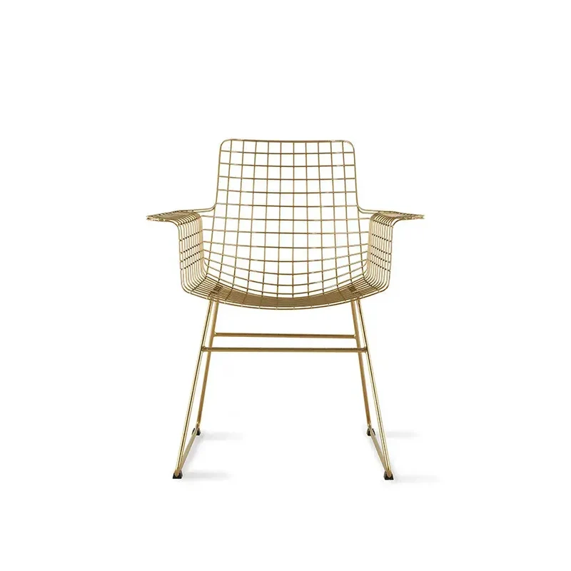 Chaise hk Living Metal Wire avec Accoudoirs