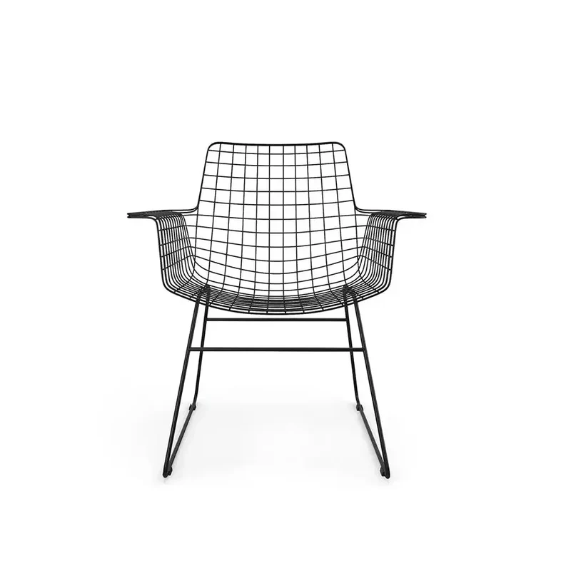 Chaise hk Living Metal Wire avec Accoudoirs