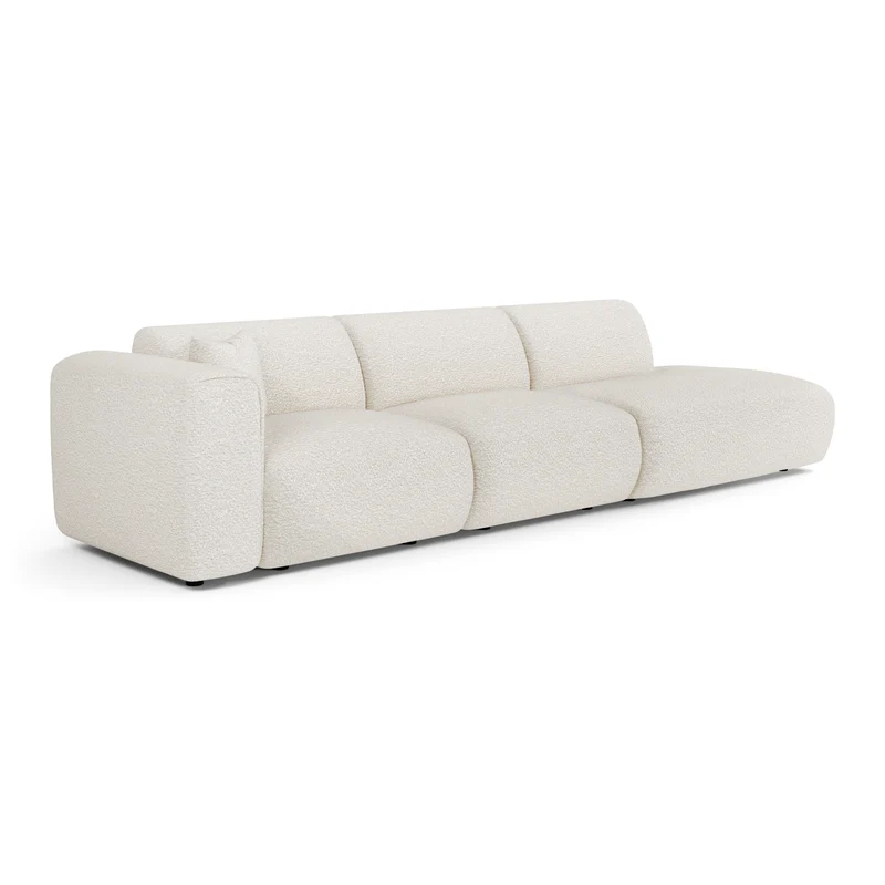 Canapé gauche 5 places NOVA tissu bouclette