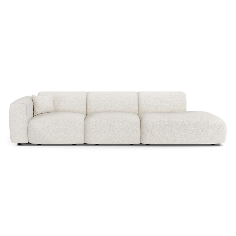 Canapé gauche 5 places NOVA tissu bouclette