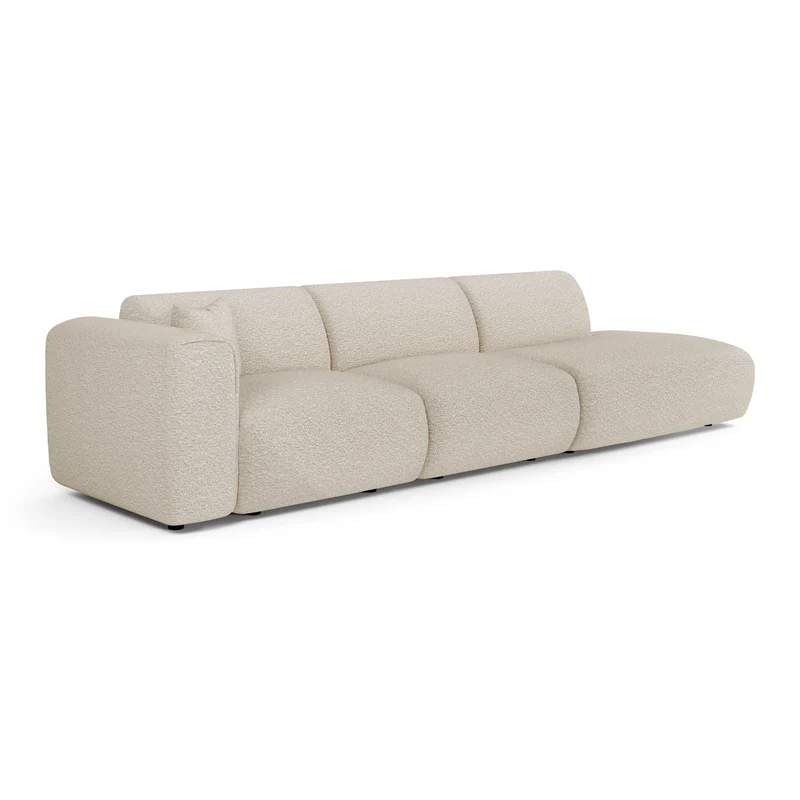 Canapé gauche 5 places NOVA tissu bouclette
