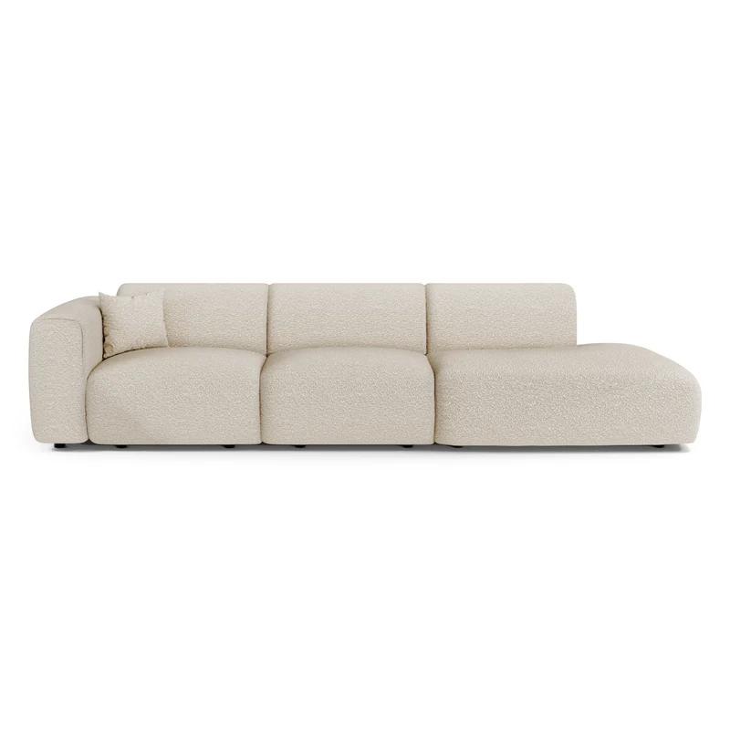 Canapé gauche 5 places NOVA tissu bouclette