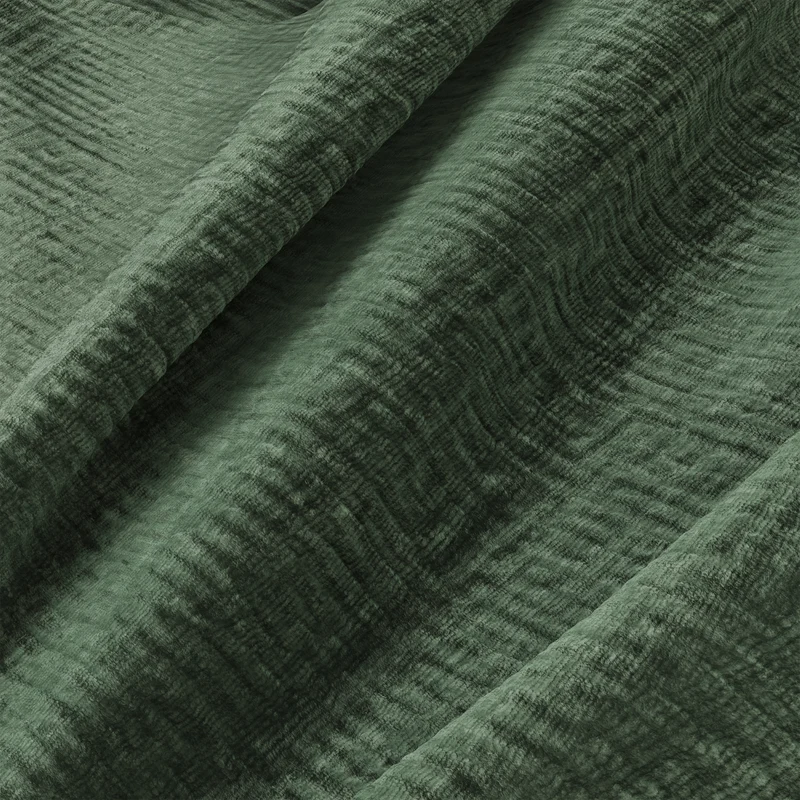 Canapé grand angle droit avec dossier sur la méridienne NOVA velours à motifs