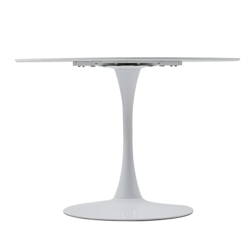 Table de salle à manger Arthur — finition blanche, design contemporain, ronde