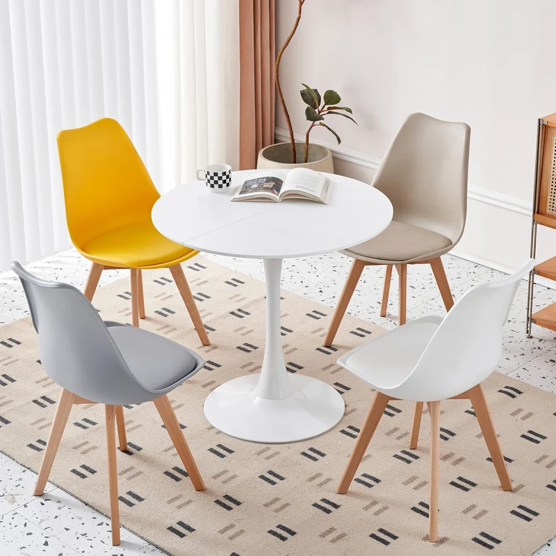 Table de salle à manger Odette — finition noir, design contemporain, ronde