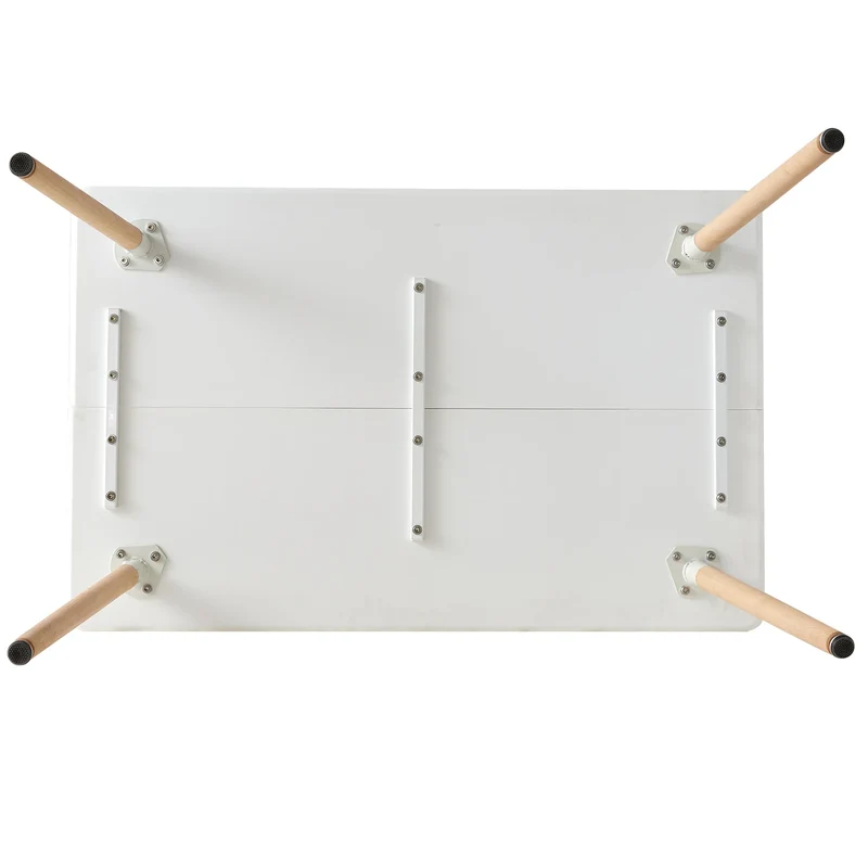 Table basse Gaëlle — finition blanche, bois, style nordique, ronde