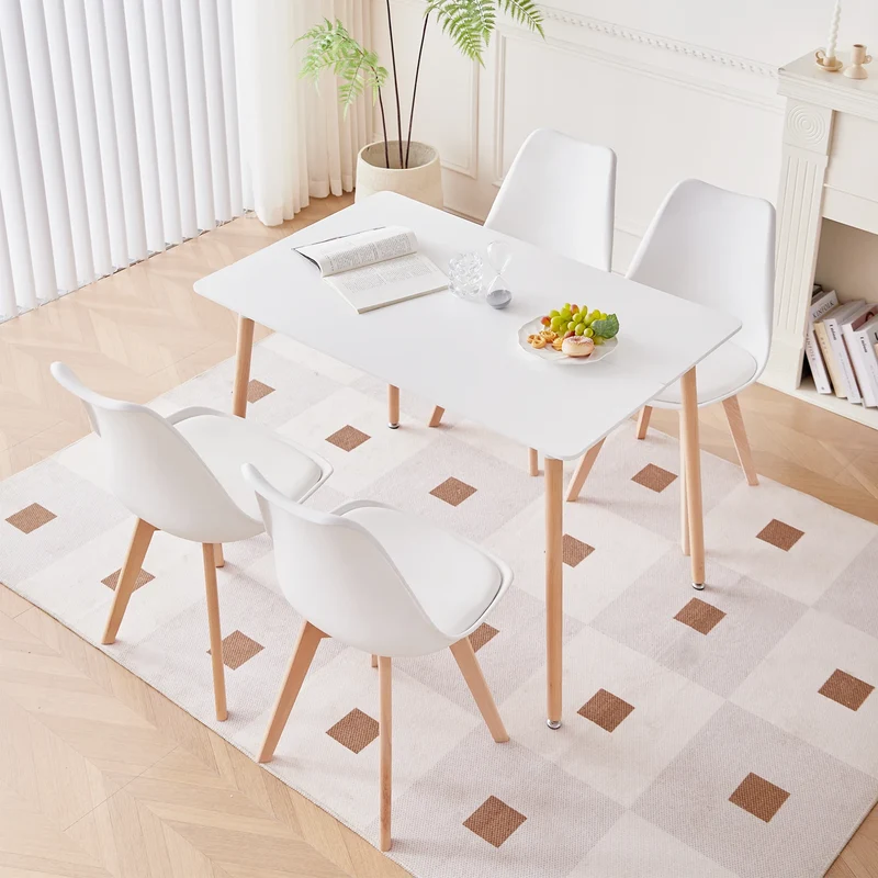 Table basse Gaëlle — finition blanche, bois, style nordique, ronde