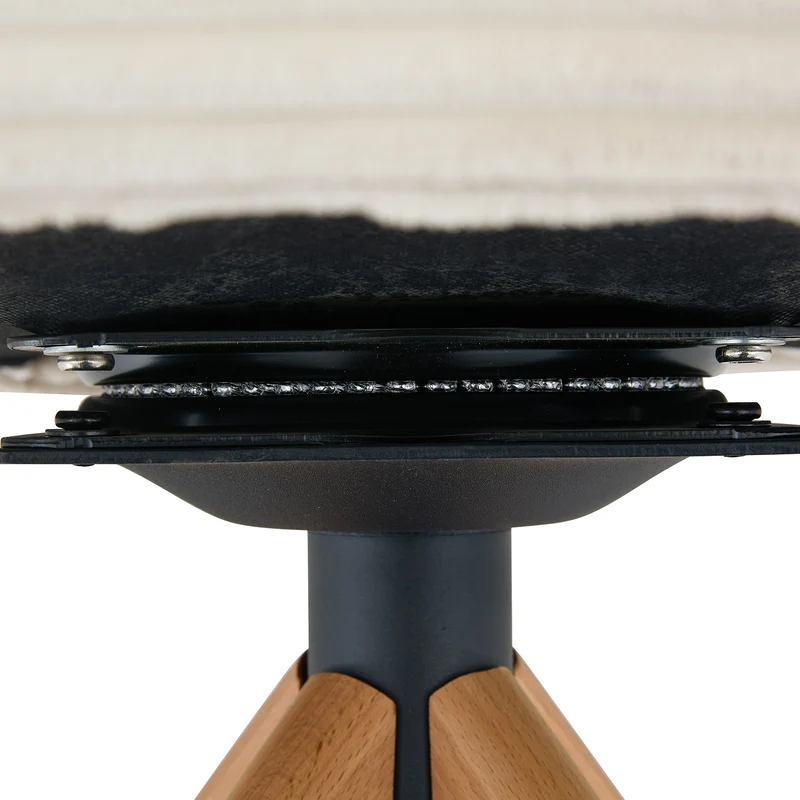 Lot de 2 chaises de salle à manger pivotantes 360° velours côtelé crème RUSTICWARDROBESET